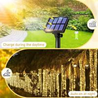 [2 Pack Guirnalda Luces LED Exterior Solar 12M 120 LED Luces Solares LED Exterior Jardin 8 Modos Cadena de Luces Decoracion para Arbol Fiesta Bodas Patio Festivales Halloween - details 5