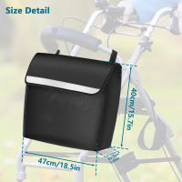 Bolsa De Ruedas Impermeable Con Bandeja Reflectora Segura Gran Capacidad Multifuncional Ayuda Para Discapacitados Bolsa De Transporte - details 4