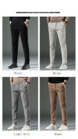 Pantalones Casuales Para Hombre De Cordón Otoño E Invierno Versátiles Y Moda Pantalones Largos Tejidos De Poliéster Y Algodón Estilo Recto Cierre De Cremallera - details 3