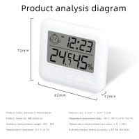 Reloj Alarme Multifunción Con Termómetro Y Higrómetro Digital LCD Estación Climática Para El Hogar Medidor De Temperatura Y Humedad - details 5