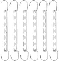6 Piezas 26CM PerchasOps, Perchas Multiples de Metal, Perchas Abreviables para Camisa Vestido Pantalones Abrigo - details 6