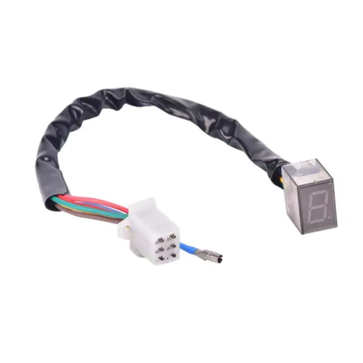 Indicador Digital LED Universal Para Motocicleta Con 5 Velocidades Sensor De Palanca De Cambio Muestra De Metal Y Plástico - 1