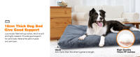 Nobleza - Cama Perros Medianos, Cama Perro Lavable, Cama Para Perros, Suave y Esponjoso,  Cama de Perro Antideslizante, Gris Oscuro - details 3