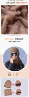 Set De 2 Piezas Gorro Y Bufanda Tejidos De Punto Para Invierno Para Hombres Y Mujeres Capucha Caliente De Poliéster Y Acrílico Gorras Bonnet Anti-frío - details 1