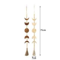 Guirnalda Bohemia De Madera Con Estrella Y Fase De Luna Colgante Para Pared Decoración Hogar Con Borla Regalo De Fiesta De Acogida - details 2