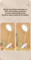 Lámpara De Mesa Portátil LED Con Clip Iluminación Nocturna Para Lectura Luz Táctil De 3 Modos De Brillo Protección Ocular Recargable USB Material ABS - details 2