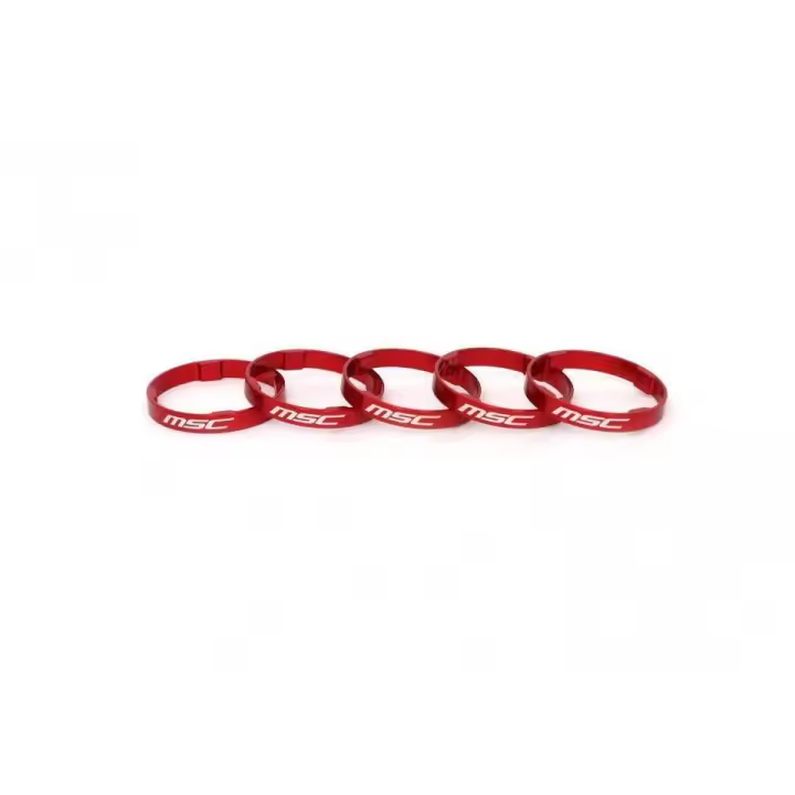 ESPACIADOR DIRECCION ULT TETRA ALU 5mm ROJO 5uds. - 1