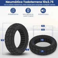 Ruedas de repuesto para patinete eléctrico, neumático sólido todoterreno de 10 pulgadas, 10x 2,75-6,5, 70/65-6,5, para Patinete Eléctrico Smartgyro Speedway/Speedway Pro, Speedway 5,Rockway/Crossover, Dualtron 3, Offroad - details 1