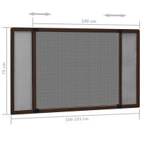 vidaXL Mosquitera extensible para ventanas marrón (100-193)x75 cm - details 7