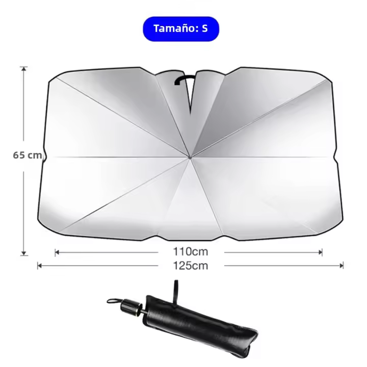 Parasol De Sol Para Coche Plegable Cubierta De Ventana Delantero Protección Contra Los Rayos UV Y Calor Del Sol Accesorio De Automóvil - 1
