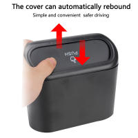 Caja De Almacenamiento Para Interior De Coche 1L Estuche De Basura Portátil Con Soporte De Clip Para Asiento Puerta Accesorios Automotrices ABS Cuadrado - details 7