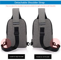 Bolsa De Hombro Pequeña Para Hombre Con Carga USB Impermeable Bolsa De Pecho Para Viaje Estilo Business Material Oxford - details 13