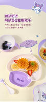 Plato De Desayuno Para Bebé Kuromi Con Diseño De Dibujos Animados Resistente a Caídas Y Quemaduras Utensilios De Comedor Infantil Lindos Y Divertidos Para El Hogar - details 6