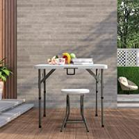 Mesa Plegable Mesa de Camping 87cm, Mesa Cuadrada Portatil Mesa de Jardín Mesa de Balcón Mesa de Cocina Mesa de Picnic Mesa de Fiesta Exterior Interior - details 3