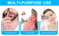Afeitadora De Nariz Y Orejas Manual De Acero Inoxidable Para Hombres Set Portátil Lavable Apto Para Cabello De Nariz - details 4