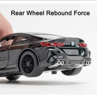 Coche De Acción Miniatura De Aleación De Latón 1/32 M8 Juguete Para Niños Modelo Deportivo Con Puerta Abatible Vehículo Con Sonido Y Luz Regalo Para Fiestas - details 5