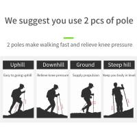 MAP BROTHER M3031 N-Pole Poles De Camuflaje Plegables Para Senderismo Y Correr Outdoor Palas De Aluminio 7075 Con Cierre Rápido Y Antideslizante Para Montañismo - details 13