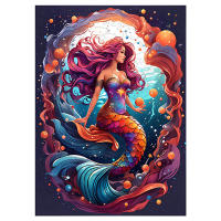 Puzzle De Madera Mermaid Irregular Y Colorido Juego Educativo Para Adultos Descomprimidor Mental En Forma De Animal - details 3