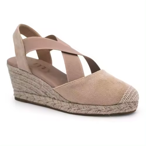 Alpargatas elásticos cruzados MYSOFT 24M119 con cuña en dos colores. - 1