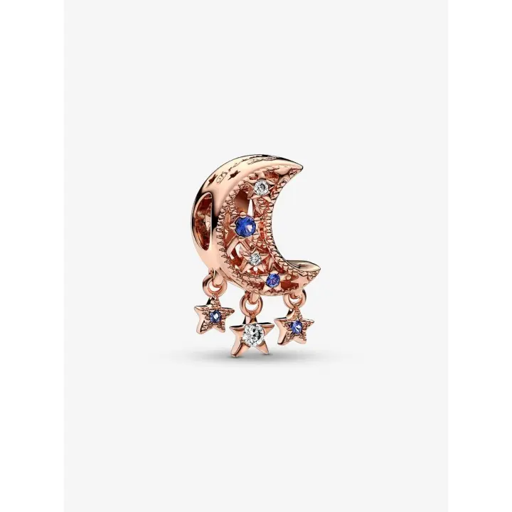 Pandora - Charm de Estrella y Luna cada vez-Baño de Oro Rosa de 14 K - 1