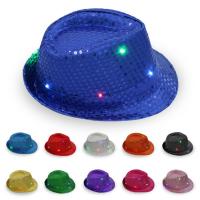 Sombrero De Jazz LED Colorido Para Fiesta Carnaval Luz Encendida Sombrero De Linterna Para Adultos Hombre Mujer Sombrero De Fiesta De Glitter - details 0