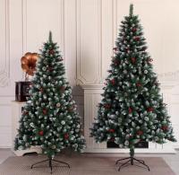 Árbol de Navidad Artificial Decorado 120-180cm con Efecto de Nieve y Conos de Pino Decorativos, Bayas Rojas - Soporte Metálico - Instalación Fácil y Rápida. - details 2