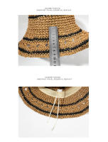 Sombrero De Paja Vintage Con Alas Anchas Para Mujer Sombrero De Sol Plegable Protección UV Para Playa Y Viajes Exterior Primavera Verano - details 4