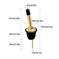 Tapa De Vino De Acero Inoxidable Con Desbordamiento Para Licor Y Alcohol Dispensador De Botella Accesorios De Vino Con Cierre - details 1
