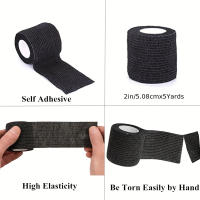 JC TATTOO 12Pcs Vendas De Adhesión Autolimitante Para Tatuaje Cubierta De Protección Para Dedos No Tejida Impermeable Accesorios De Tatuaje - details 1