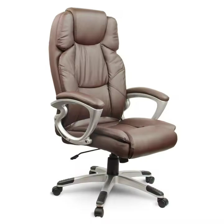 Silla de oficina Sofotel EG-227 de cuero marrón - 1