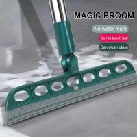 Cepillo Mágico Para Limpieza Del Piso Con Escobilla De Silicona Y Cepillo De Mopa Herramientas De Limpieza Doméstica Para Pelos De Animales Y Polvo - details 0