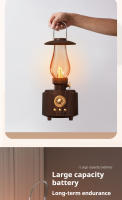 Lámpara De Aceite Retro Portátil Con Altavoz Bluetooth 2 En 1 Recargable Portátil Para Dormitorio Barra Externa Camping - details 15