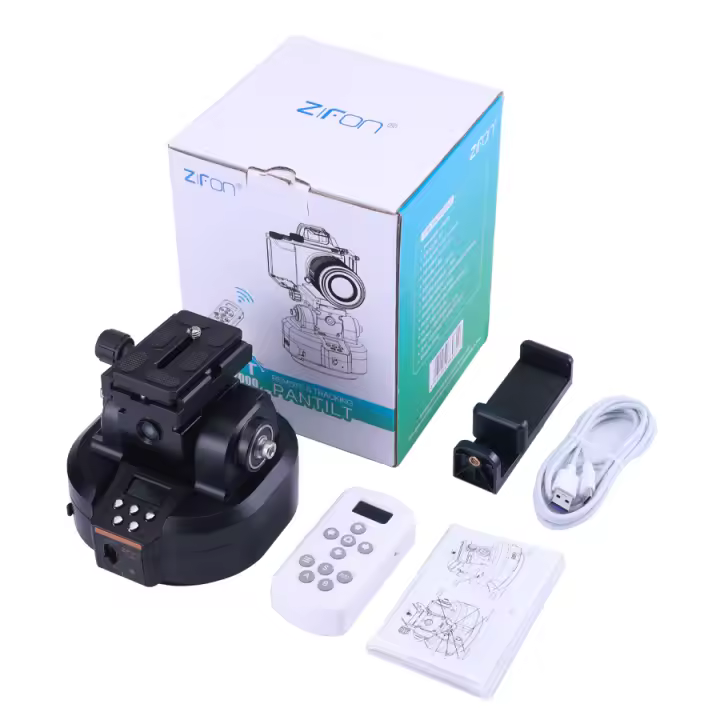 ZIFON YT2000 Control Remoto Motorizado PTZ Con Reconocimiento Facial AI Rotación Horizontal 360° Para Cámara Smartphone Action Camera Streaming En Vivo - 1