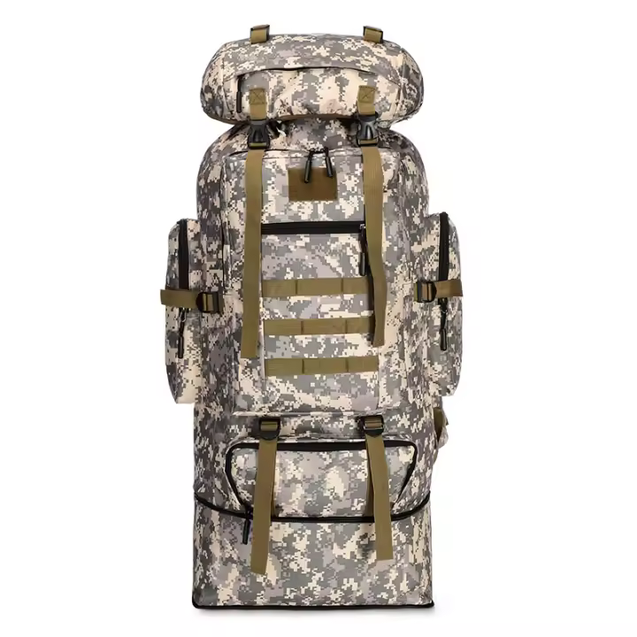 Mochila Táctica De Camuflaje 100L Para Senderismo Gran Capacidad Mochila De Escalada Y Camping Exterior Mochila Expansible Unisex - 1