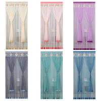 Nueva Cortina De Puerta Para El Verano a Prueba De Mosquitos Lace Lateral Fly Para Dormitorio Cocina Doble Capa Cortinas Translúcidas - details 1