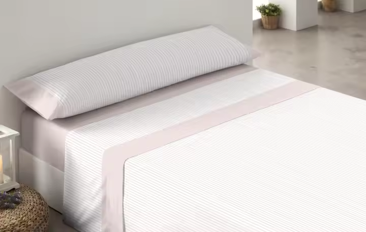TROVADOR- Juego de sábanas 100% algodón DANTE. Con tratamiento anti piling. Algodón de la máxima calidad. Formado por sábana bajera, encimera y funda/s de almohada. Producto TOP, garantía de calidad. - 1