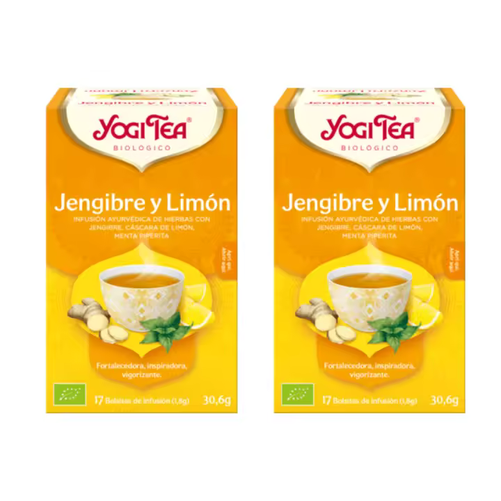 Té Jengibre y Limón  Packs 2  Autoconfianza  17 bolsitas de infusión  YogiTea - 1