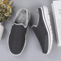 Zapatillas Casuales De Algodón Para Hombre Invierno Cómodas Y Cálidas Zapatillas De Casa Con Piel Media Botas De Nieve Suela EVA Zapatos Planos Suaves Talla Verdadera Para Adultos - details 13