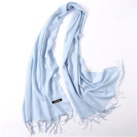 Bufanda De Moda Para Mujer En Color Sólido Invierno Hijab Trenzas Largas Chal De Mujer Pashmina De Lana Acrílico Envoltura Echarpe - details 7