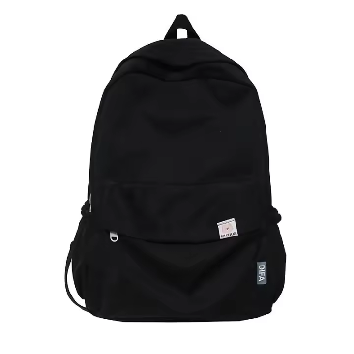 Mochila Escolar Útiles Escolares Regreso a Clases Estético Kawaii Negra - 1