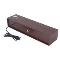 Altavoz de madera para ordenador de escritorio, barra de sonido estéreo de alta fidelidad con entrada auxiliar y cable USB para PC, portátil, tabletas y monitores. - details 4