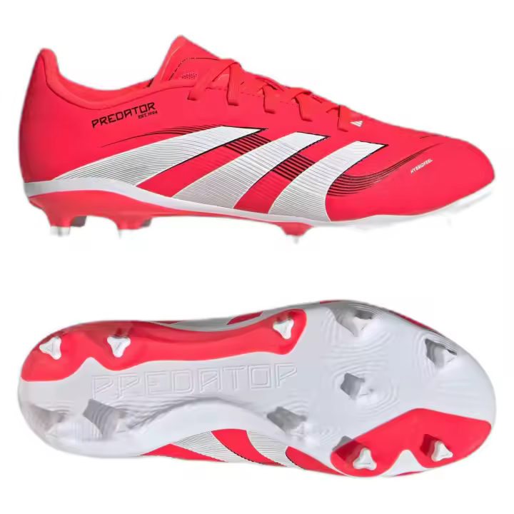 Botas de Futbol Adidas Predator League Fg/Mg para niños unisex en color rojo - 1