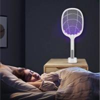 Raqueta Eléctrica para mosquitos - Recargable por USB - Función de visualización de agua-Blanco - details 2