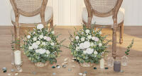 20pcs Hojas De Eucalipto Artificial Mezclado Con Dólares De Plata Para Arreglo Floral Decoración De Hogar Bodas DIY Bouquets - details 2