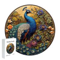 Rompecabezas De Madera En Forma De Peacock Juego Interactivo Familiar Para Adultos Y Jóvenes Puzzle Irregulares Únicos Regalo Personalizado - details 0