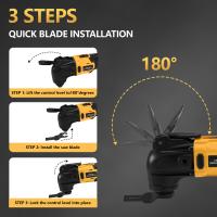 Herramienta Oscilante Sin Cable Eléctrica Para Carpintería Y Corte Con Trimmer De-Walt 20V Para Mejoras En El Hogar DIY - details 4