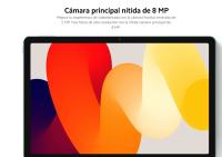 Tablet Xiaomi Redmi Pad SE 11" Wi-Fi 8GB+256GB de Memoria Cámara principal nítida de 8 MP y frontal centrada de 5 MP. Pantalla FHD+ de 11". MIUI Pad-Versión UE 14 con Android 13. - details 7