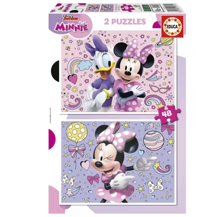 Puzzle 2 en 1 de 48 piezas Minnie (Educa 19674) - 1