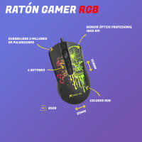 Kit GamingCombo para PC 4en1 ratón retroiluminado/auricular con micrófono/teclado español/alfombrilla de ratón CMX-413 - details 1