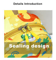 Mochila De Dinosaurio Cartoon Para Bebés Niños Y Niñas Escolares Material De Nylon Capacidad Baja Adecuada Para Jardín De Infantes - details 3